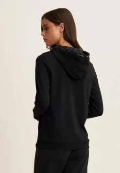 Freddy Felpa zip leggera con cappuccio e dettagli floreali-Donna Pilates|Ginnastica