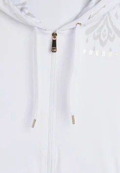 Freddy Felpa zip leggera con cappuccio e dettagli floreali-Donna Pilates|Ginnastica