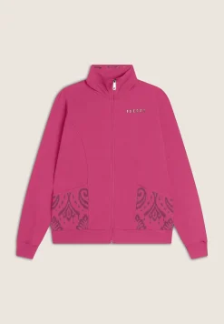 Freddy Felpa zip leggera con collo alto e dettagli floreali-Donna Pilates|Ginnastica