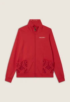 Freddy Felpa zip leggera con collo alto e dettagli floreali-Donna Pilates|Ginnastica