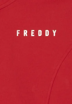 Freddy Felpa zip leggera con collo alto e dettagli floreali-Donna Pilates|Ginnastica
