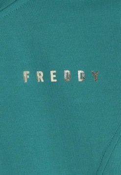 Freddy Felpa zip leggera con collo alto e dettagli floreali-Donna Pilates|Ginnastica