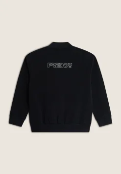 Freddy Felpa Zip stile Bomber da Bambina/Bambino in Cotone- Felpe
