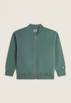 Freddy Felpa Zip stile Bomber da Bambina/Bambino in Cotone- Felpe
