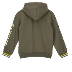 Freddy Felpa zippata con stampe college e inserti animalier- Felpe