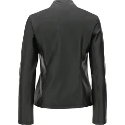 Freddy Giacca chiodo da donna in tessuto coated effetto pelle-Donna Giacche