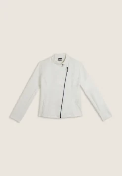 Freddy Giacca chiodo da donna in tessuto coated effetto pelle-Donna Giacche