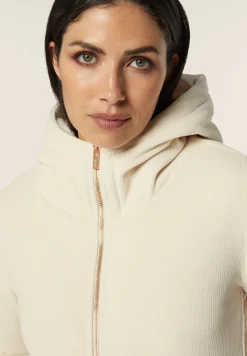 Freddy Giacca con zip e cappuccio in Corduroy con interno in sherpa-Donna Giacche