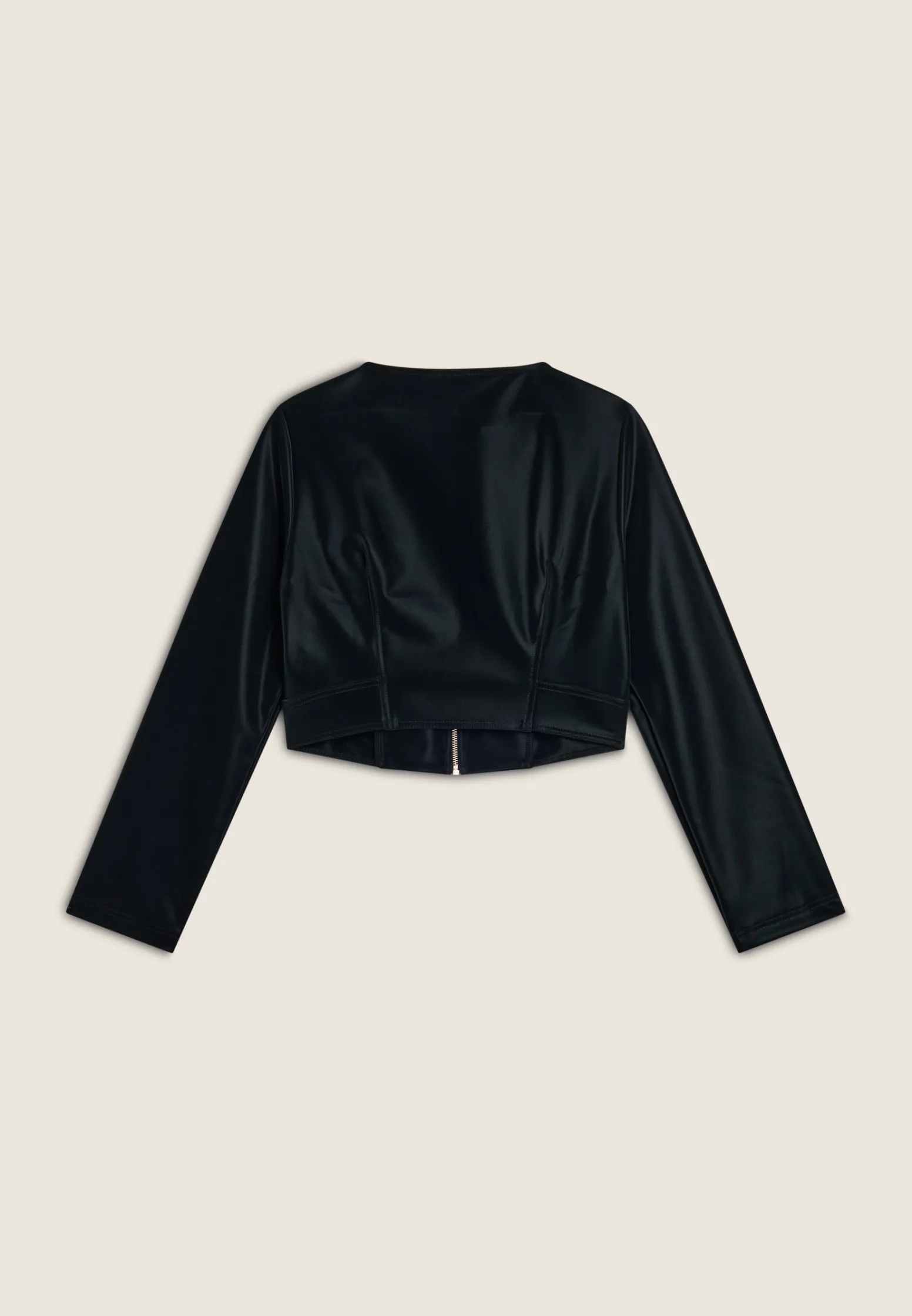 Freddy Giacca corta con zip da donna in similpelle lucida-Donna Giacche