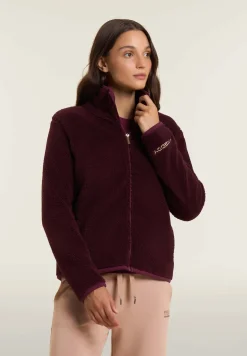 Freddy Giacca da donna in pile sherpa con collo alto e zip-Donna Padel|Pilates