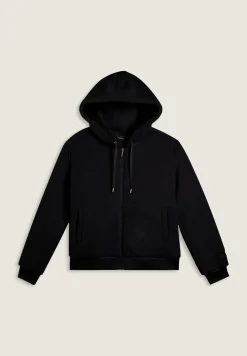Freddy Giacca da donna in pile sherpa con cappuccio e zip-Donna Padel|Pilates