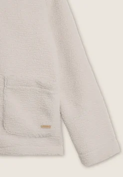 Freddy Giacca in pile sherpa con cappuccio e tasche applicate-Donna Giacche
