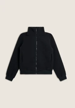 Freddy Giacca in tessuto sherpa con zip e collo alto risvoltabile-Donna Giacche