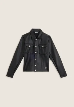 Freddy Giacca trucker in similpelle con taglio corto-Donna Giacche