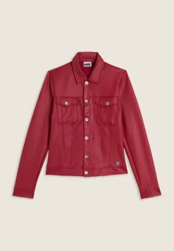 Freddy Giacca trucker in similpelle con taglio corto-Donna Giacche