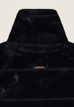 Freddy Gilet donna zip e collo alto in Pelliccia Sintetica rigata-Donna Giacche