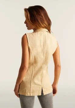 Freddy Gilet doppio petto da donna in gabardine-Donna Giacche