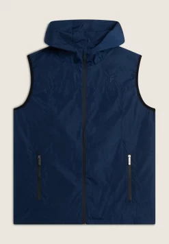Freddy Gilet Uomo in Poliestere con Cappuccio e Full Zip-Uomo Giacche
