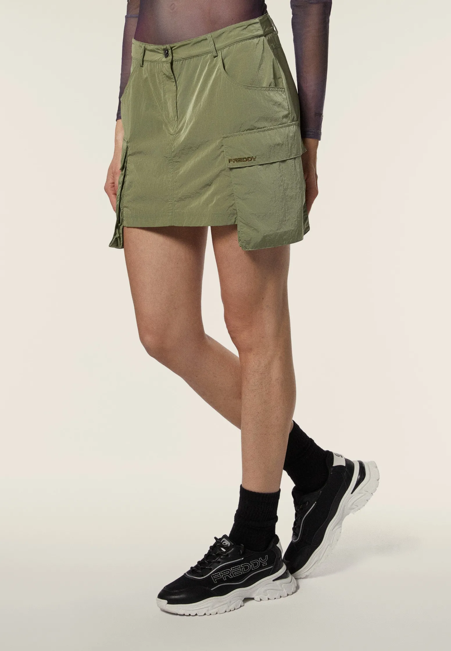 Freddy Gonna corta in nylon navetta con tasconi-Donna Pantaloni Sportivi|Tutti I Pantaloni
