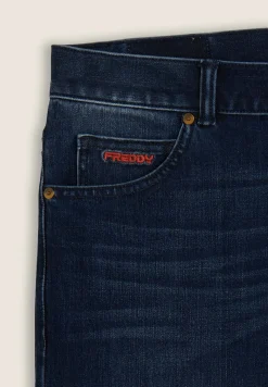 Freddy Jeans 5 Tasche Uomo Slim Fit in Bull Denim Elasticizzato-Uomo Jeans E Pantaloni