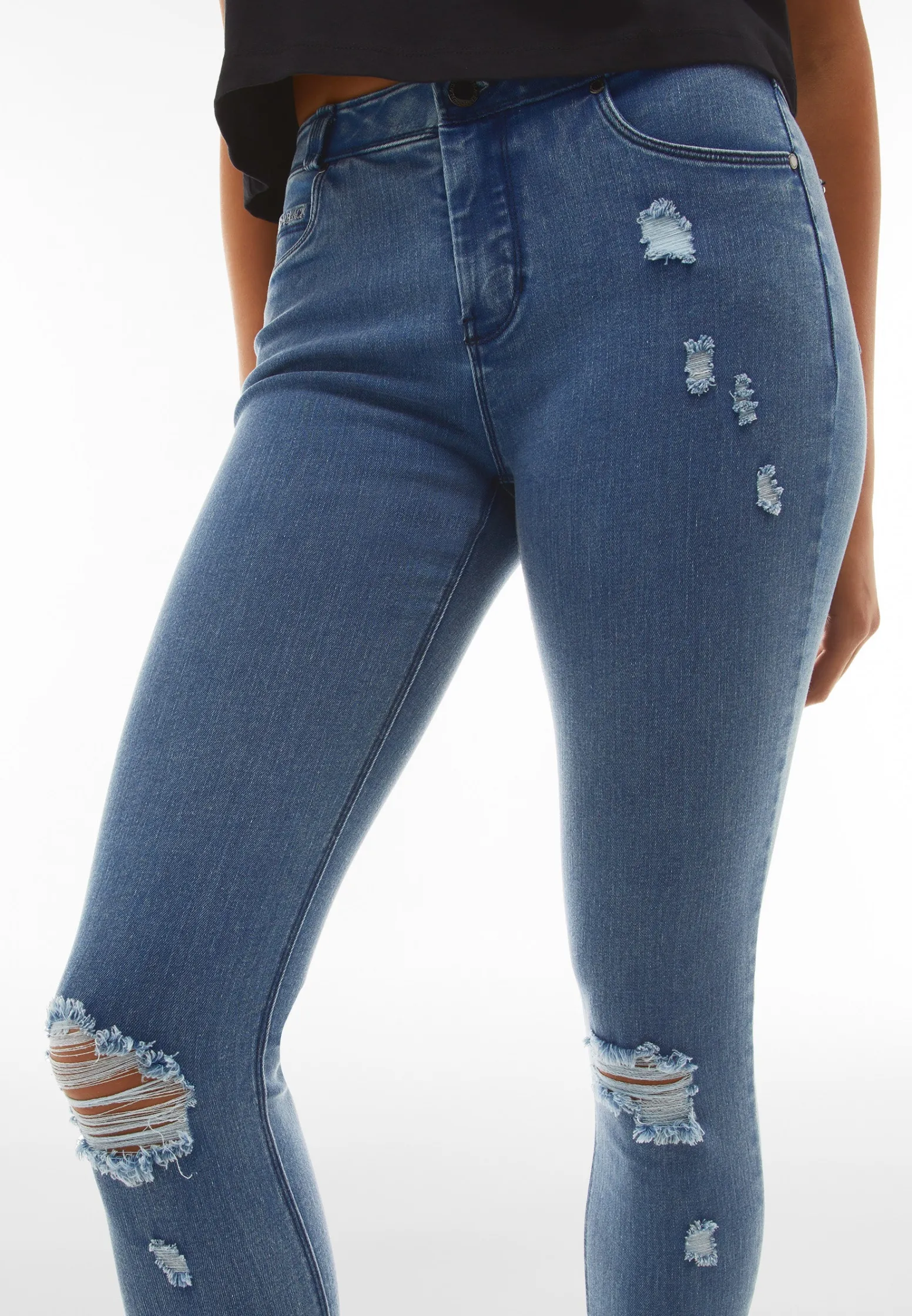 Freddy Jeans skinny vita regular in denim distressed sostenibile-Donna Jeans E Pantaloni|Tutti I Pantaloni