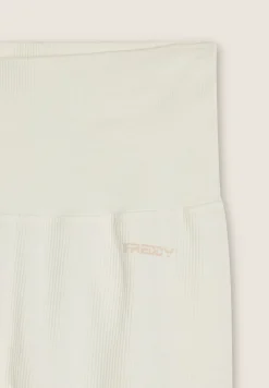 Freddy Leggings 7/8 a vita altissima in tessuto seamless a costine-Donna Pilates|Fitness