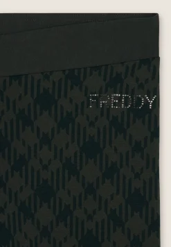 Freddy Leggings 7/8 con stampa geometrica laterale-Donna Ginnastica|Leggings