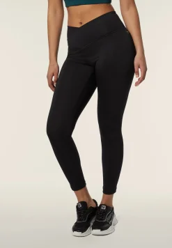 Freddy Leggings 7/8 in tessuto tecnico con vita alta a incrocio-Donna Padel|Pilates
