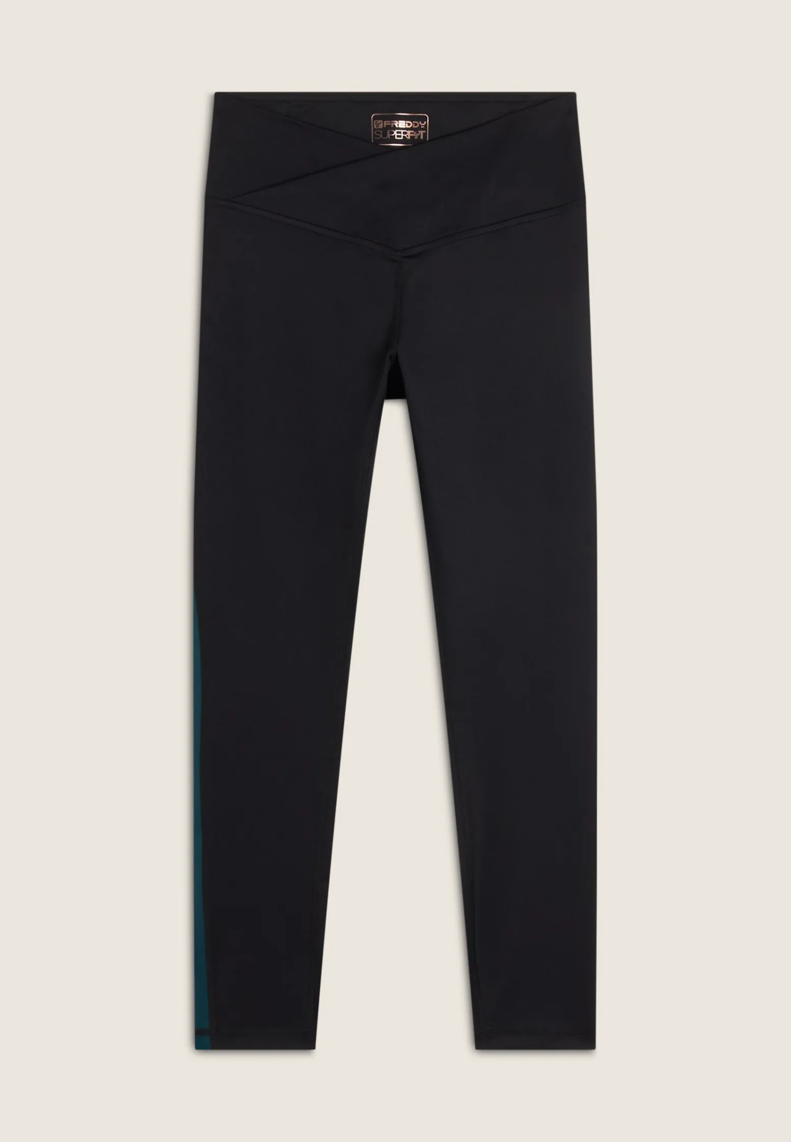 Freddy Leggings 7/8 in tessuto tecnico con vita alta a incrocio-Donna Padel|Pilates