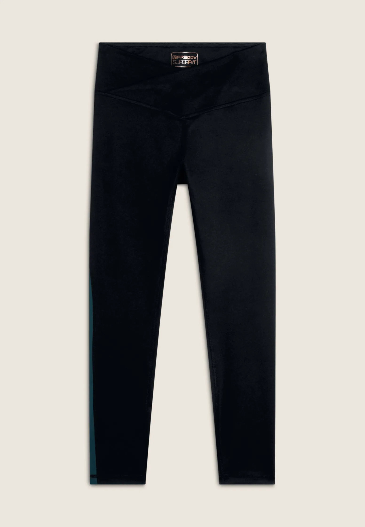 Freddy Leggings 7/8 in tessuto tecnico con vita alta a incrocio-Donna Padel|Pilates