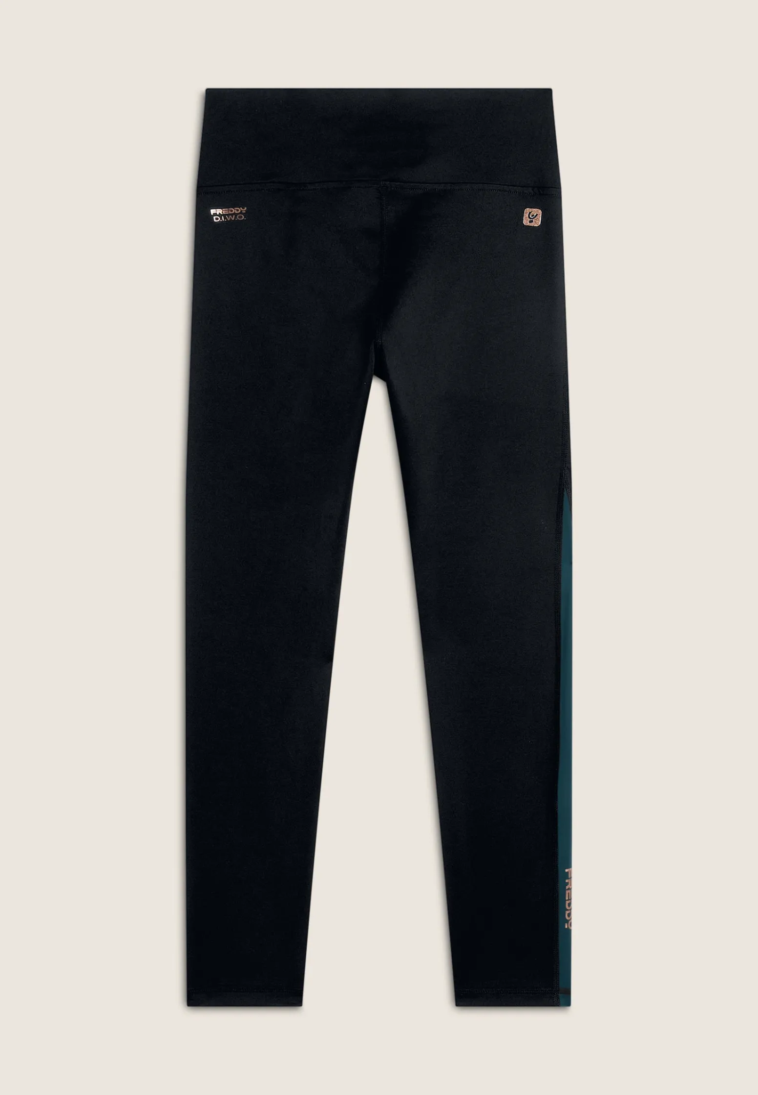 Freddy Leggings 7/8 in tessuto tecnico con vita alta a incrocio-Donna Padel|Pilates