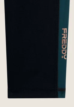 Freddy Leggings 7/8 in tessuto tecnico con vita alta a incrocio-Donna Padel|Pilates