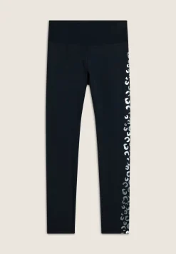 Freddy Leggings 7/8 vita alta a contrasto e stampa argento-Donna Pilates|Fitness