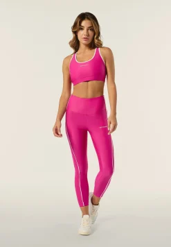 Freddy Leggings 7/8 Vita Alta con bordature a contrasto-Donna Padel|Pilates