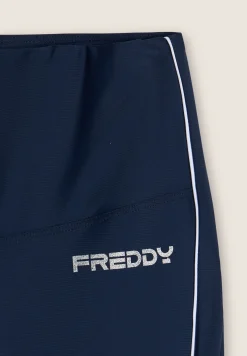 Freddy Leggings 7/8 Vita Alta con bordature a contrasto-Donna Padel|Pilates