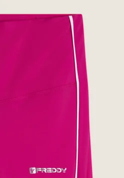 Freddy Leggings 7/8 Vita Alta con bordature a contrasto-Donna Padel|Pilates