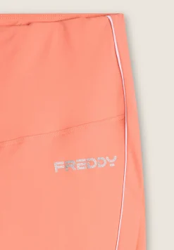 Freddy Leggings 7/8 Vita Alta con bordature a contrasto-Donna Padel|Pilates