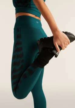 Freddy Leggings 7/8 vita alta con dettagli maculati-Donna Padel|Pilates