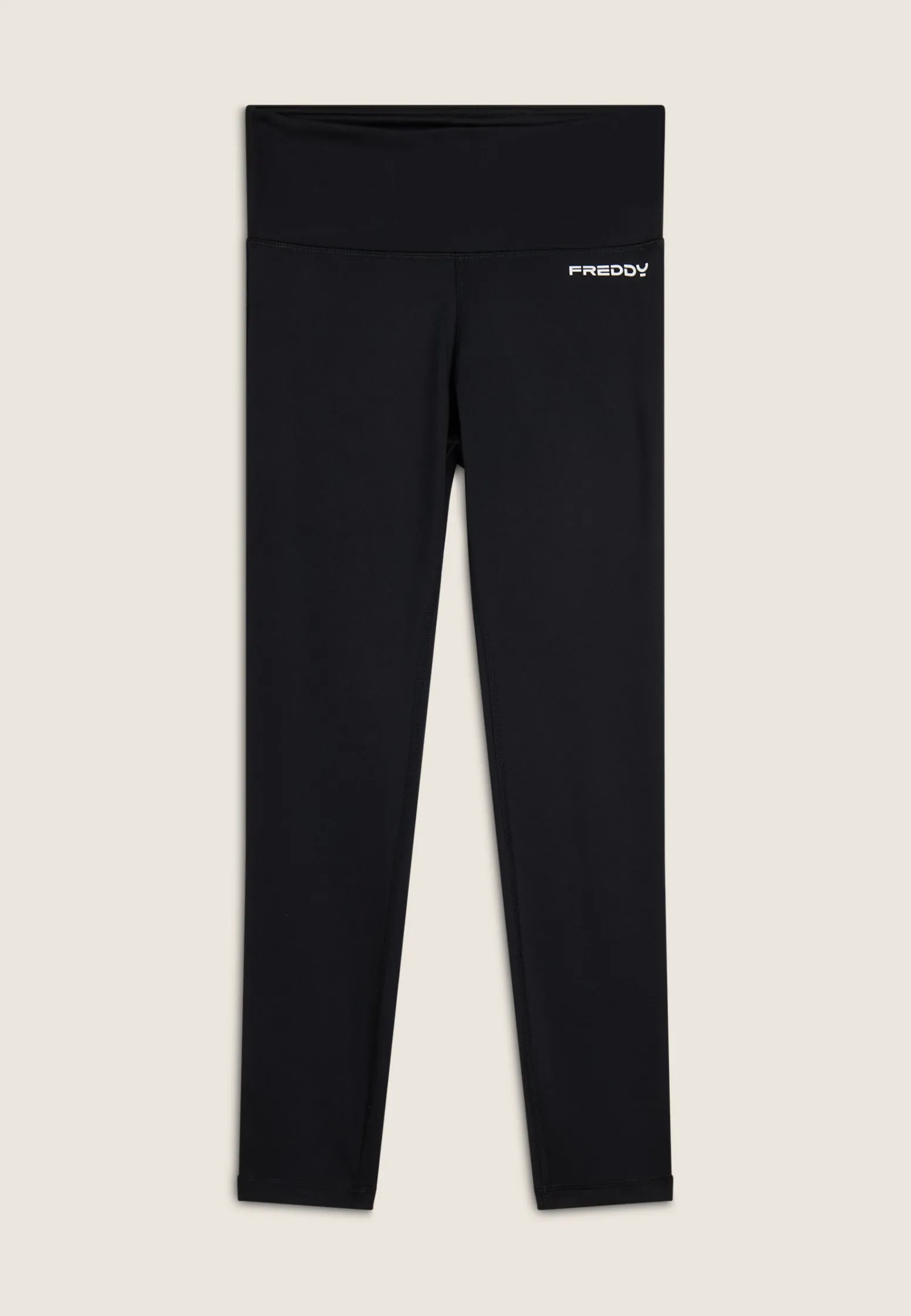 Freddy Leggings 7/8 vita alta in jersey con banda laterale-Donna Padel|Pilates