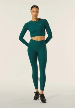 Freddy Leggings 7/8 vita alta in tessuto tecnico a costine-Donna Padel|Pilates
