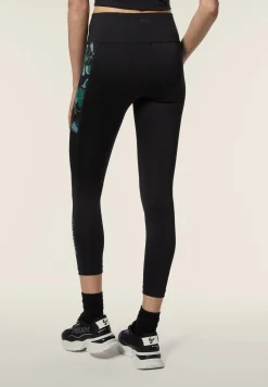 Freddy Leggings 7/8 vita alta in tessuto tecnico con banda floreale-Donna Padel|Pilates