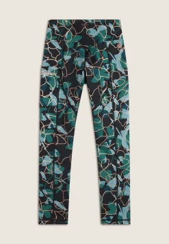 Freddy Leggings 7/8 vita alta in tessuto tecnico fantasia floreale-Donna Padel|Pilates