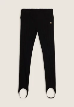 Freddy Leggings Bambina in viscosa a coste con ghette- Leggings