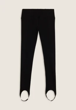 Freddy Leggings Bambina in viscosa a coste con ghette- Leggings