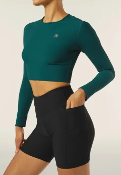 Freddy Leggings biker vita alta in tessuto tecnico a costine-Donna Pilates|Fitness