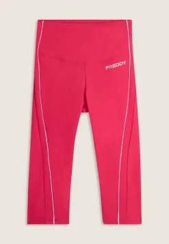Freddy Leggings Corsaro a Vita Alta con bordature a contrasto-Donna Pilates|Fitness