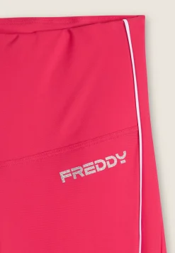 Freddy Leggings Corsaro a Vita Alta con bordature a contrasto-Donna Pilates|Fitness