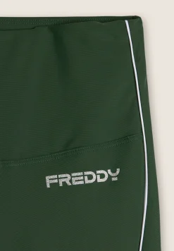 Freddy Leggings Corsaro a Vita Alta con bordature a contrasto-Donna Pilates|Fitness