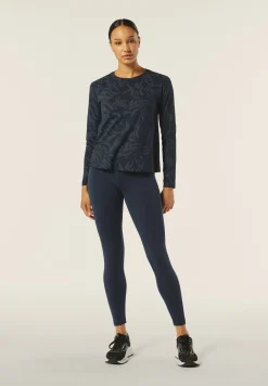 Freddy Leggings in jersey con logo floreale sul fondo-Donna Pilates|Ginnastica