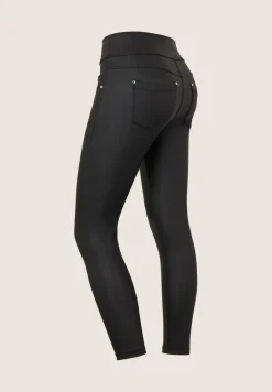 Freddy Leggings N.O.W.® superskinny vita media in similpelle-Donna Jeans E Pantaloni